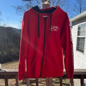 Red Zip-Up Hoodie